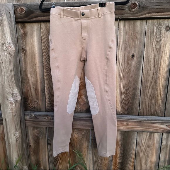 KIDS EQUESTRIAN apparel, ELATION Premium Riding Cotton Breeches Tan Sz 14 - Picture 1 of 7